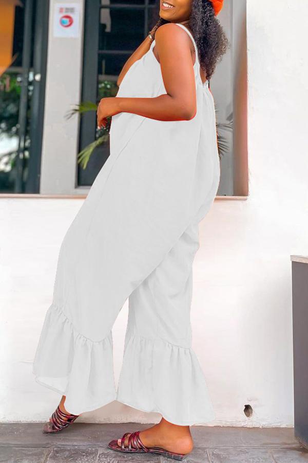 Goosudu Loose Sling Flared Wide-leg Jumpsuit