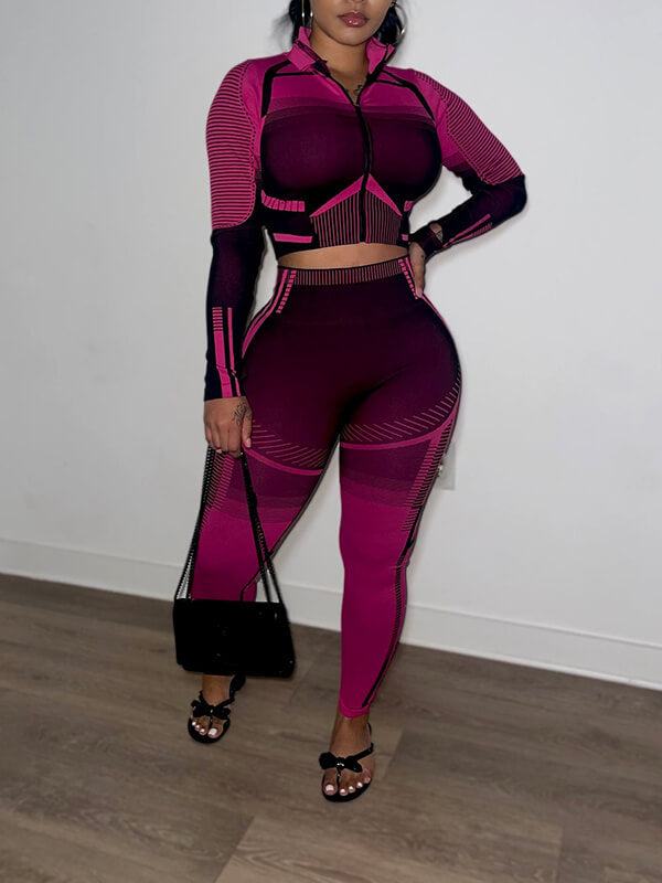 Goosudu Printed Zip Top & Pants Set