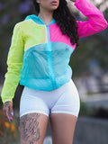 Goosudu Colorblock Hoodie Jacket