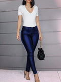 Goosudu Faux-Leather Skinny Pants