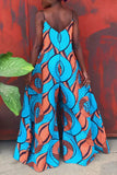 Goosudu Romantic Print Sleeveless Sling Wide-Leg Jumpsuits
