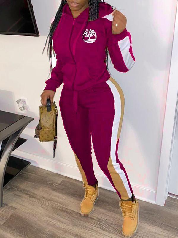 Goosudu Colorblock Hoodie & Pants Set