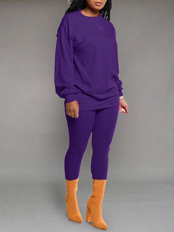 Goosudu Solid Sweatshirt & Jogging Set