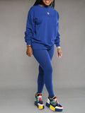 Goosudu Solid Sweatshirt & Pants Set