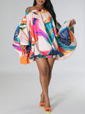 Goosudu Printed Off-Shoulder Parachute Dress