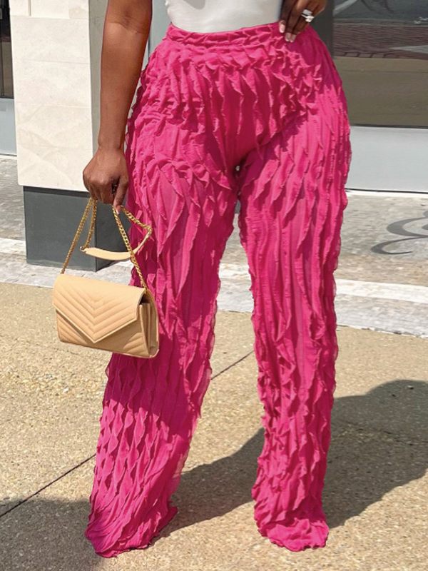 Goosudu Solid Frilled Pants