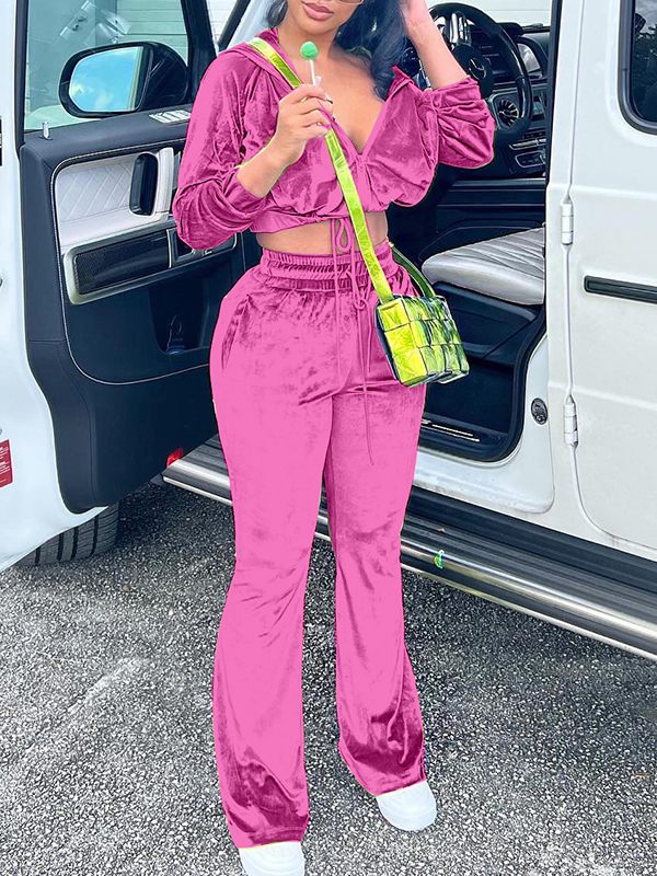 Goosudu Velvet Hoodie & Pants Set