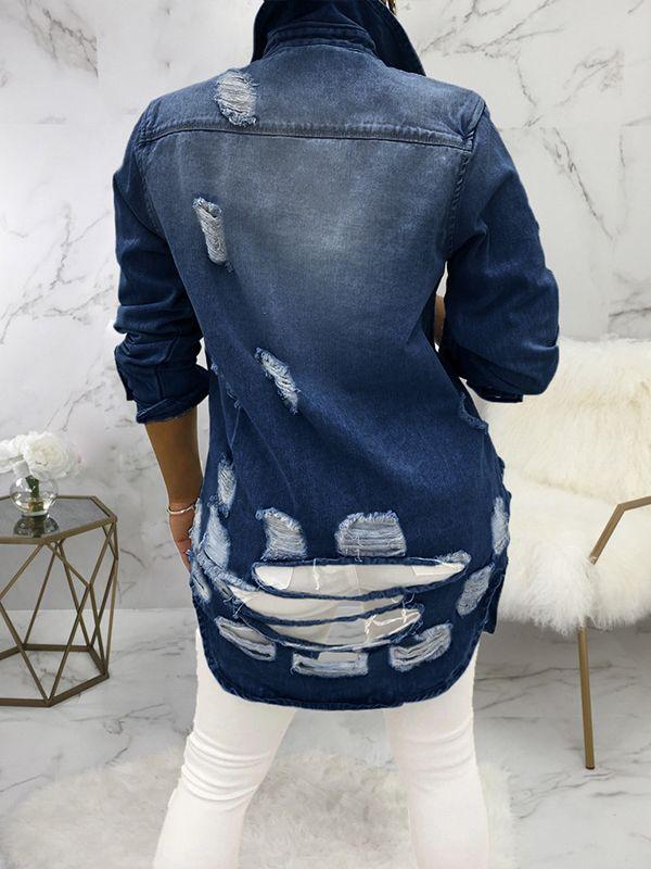 Goosudu Distressed Denim Jacket
