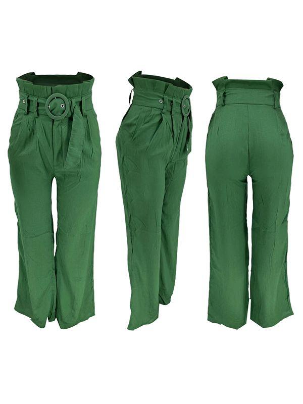 Goosudu Belted Wide-Leg Pants