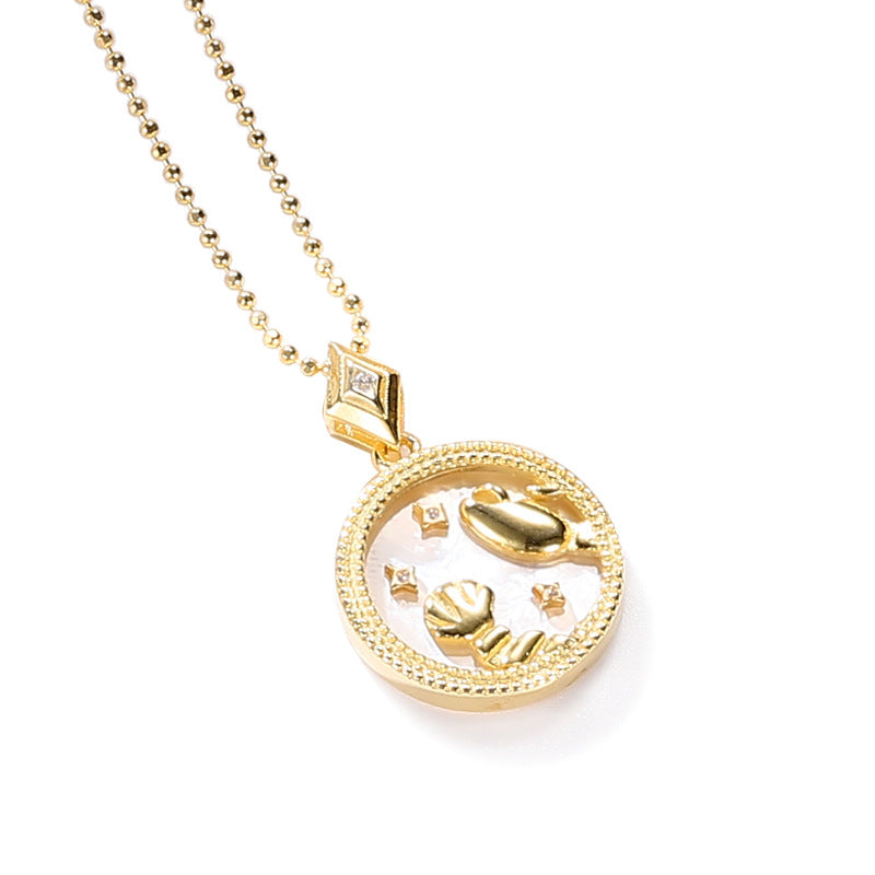 Goosudu Fashion Solid Zodiac Necklace