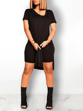 Goosudu Side-Slit Tee & Biker Shorts Set