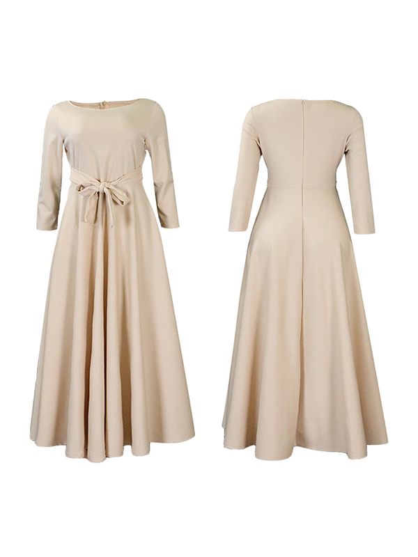 Goosudu Solid Tied-Front Dress