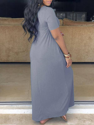 Goosudu Slouchy Solid Maxi Dress