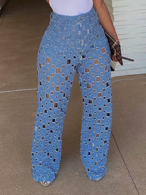 Goosudu Openwork Wide-Leg Pants