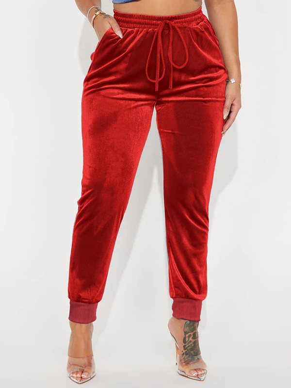 Goosudu Velvet Jogger Pants