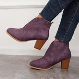 Goosudu Retro Western V Cut Ankle Boots