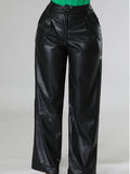 Goosudu Wide-Leg Faux-Leather Pants