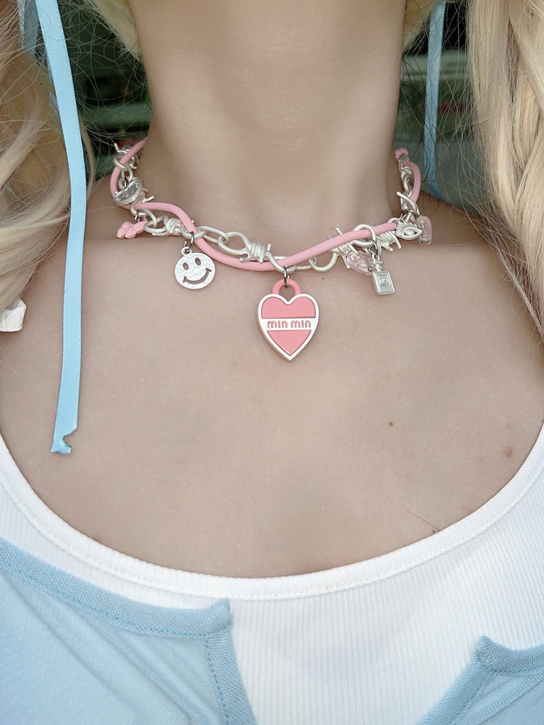 Goosudu Thorns Heart Choker Necklace