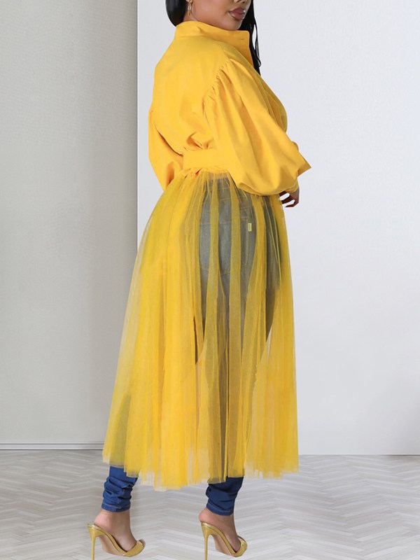 Goosudu Sheer Combo Tunic Shirt