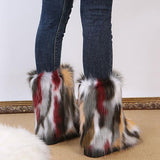 Goosudu Comfy Faux Fur Winter Warm Snow Boots