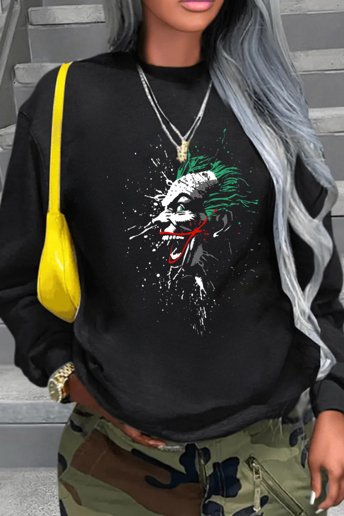 Goosudu Casual Print Patchwork O Neck T-Shirts