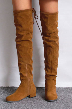 Goosudu (Clearance)Solid Color Classic Boot Cuffs With Zipper