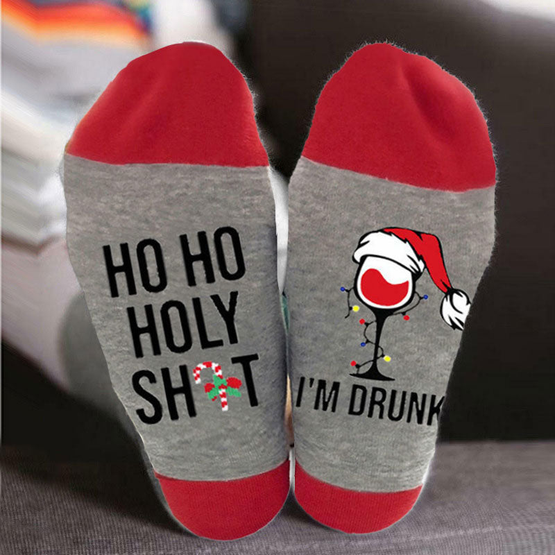 Goosudu Casual Daily Print Patchwork Sock