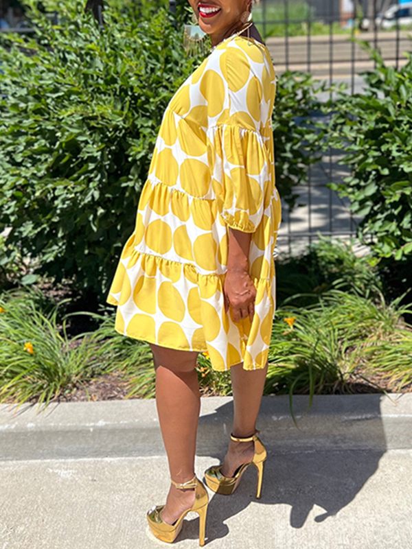 Goosudu Dot Ruffle Dress