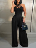 Goosudu Multi-Strap Wide-Leg Jumpsuit