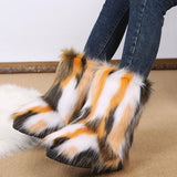 Goosudu Comfy Faux Fur Winter Warm Snow Boots