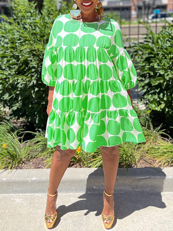 Goosudu Dot Ruffle Dress