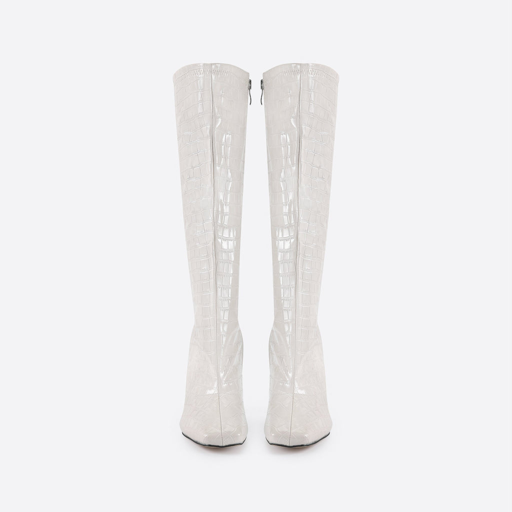 Women Square-Toe Side Zip Boots