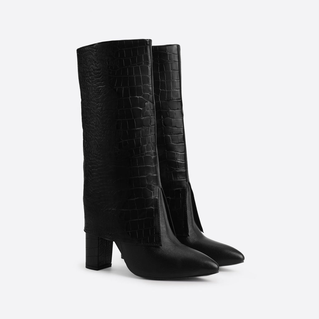 Women Chunky Heeled Boots