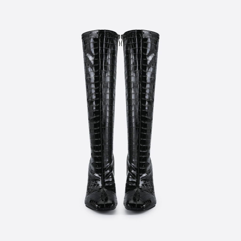 Women Square-Toe Side Zip Boots