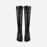 Women Square-Toe Side Zip Boots