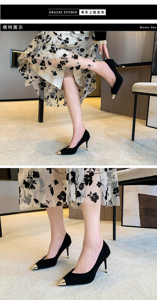 goosudu Womens Shoes High Heels Casual OL Sexy Korean Fashion Pumps Elegant Shoes Party  Tacones Mujer  Womens Heels