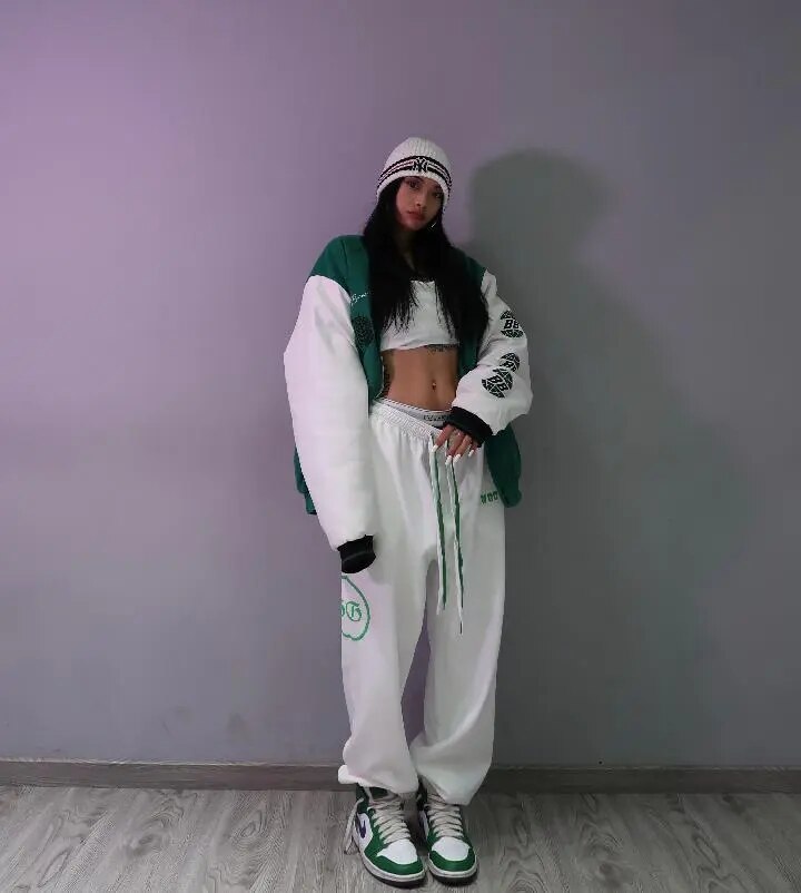 Jogging Sweatpants Women  Spring Korean Fashion White Joggers Sports Pants Harajuku Casual Loose Oversize Trousers