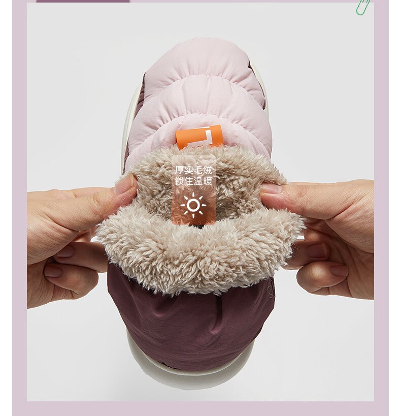 Winter Ankle Boots Women Cottons Warm Shoes Female Ankle Boots Classic Stitching High-top Couples Soft Warm Down Snow Boots