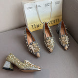 goosudu Pumps Women Shoes High Heels Loafers Slip on Luxury Mules Elegant Designer Shoes Slip on Pointed Toe Fashion Ladies Oxford Style