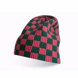 Women Men knitted Hat Hiphop Checkerboard Autumn Winter Korean Fashion Wool Cap Lovers Hat Warm Beanies Lattice Caps For Couple