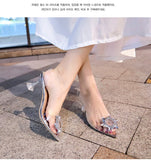 goosudu Luxury Women Pumps Transparent High Heels Sexy Pointed Toe Slip-on Wedding Party Brand Fashion Shoes For Lady Size 34-43