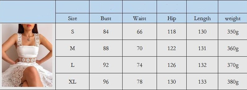 goosudu  Elegant Women's Dress Stitching Hollow Suspender Dresses Summer Women's Clothing  Solid Color Sleeveless Sexy Lace Dress