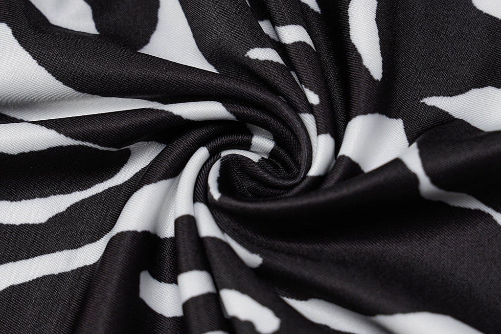 goosudu Zebra Print Long Sleeve V-Neck Bandage Sexy Mini Dress Autumn Winter Women Fashion Streetwear Outfits Party Wear