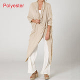 goosudu  Women Tops Vintage Solid Blouses Summer Fashion Long Shirts Casual Cowl Neck Long Sleeve Asymmetrical Party Blusas