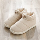 Winter Sonw Boots Women Shoes Warm Cotton Fabric Woman Boots Comfort Down Warm Shoes Thick Bottom Soft Flat Female Footwear