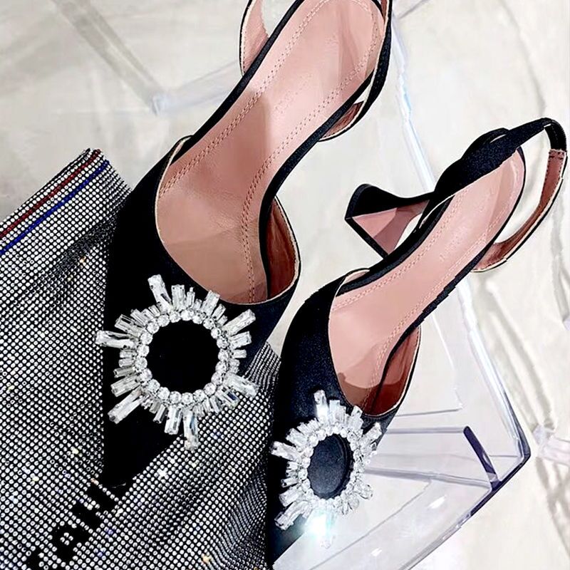 goosudu Luxury Women Pumps Transparent High Heels Sexy Pointed Toe Slip-on Wedding Party Brand Fashion Shoes For Lady Size 34-43