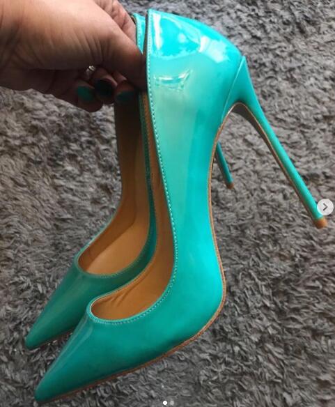 goosudu Brown Matte Leather High Heel Shoes Sexy Pointed Toe Women Pumps Super High 12/10cm Stiletto Heels Office Lady Shoes