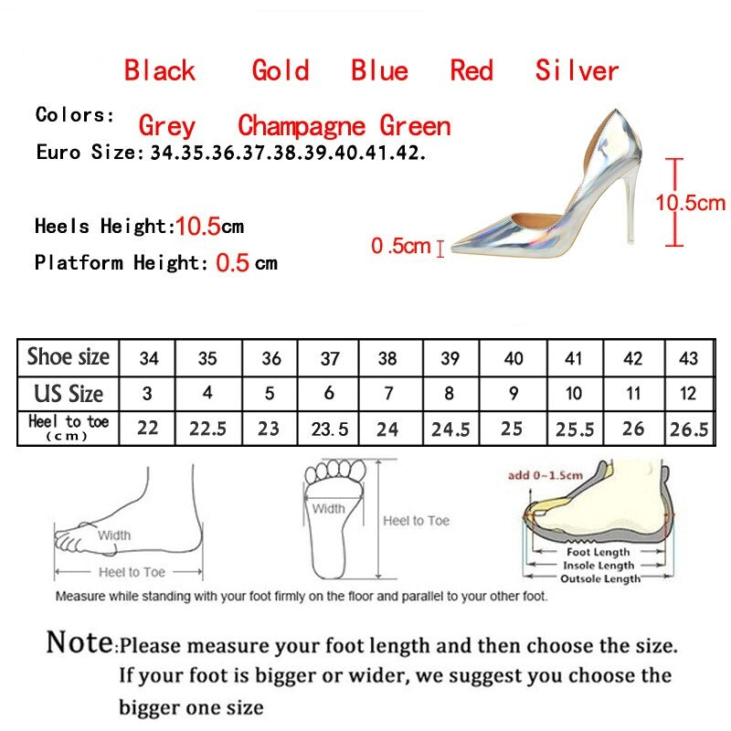 goosudu New Fashion Patent Leather Office Pumps High Heels Shoes Women Sexy Pointed toe Shallow Party Wedding Shoes