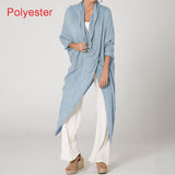 goosudu  Women Tops Vintage Solid Blouses Summer Fashion Long Shirts Casual Cowl Neck Long Sleeve Asymmetrical Party Blusas