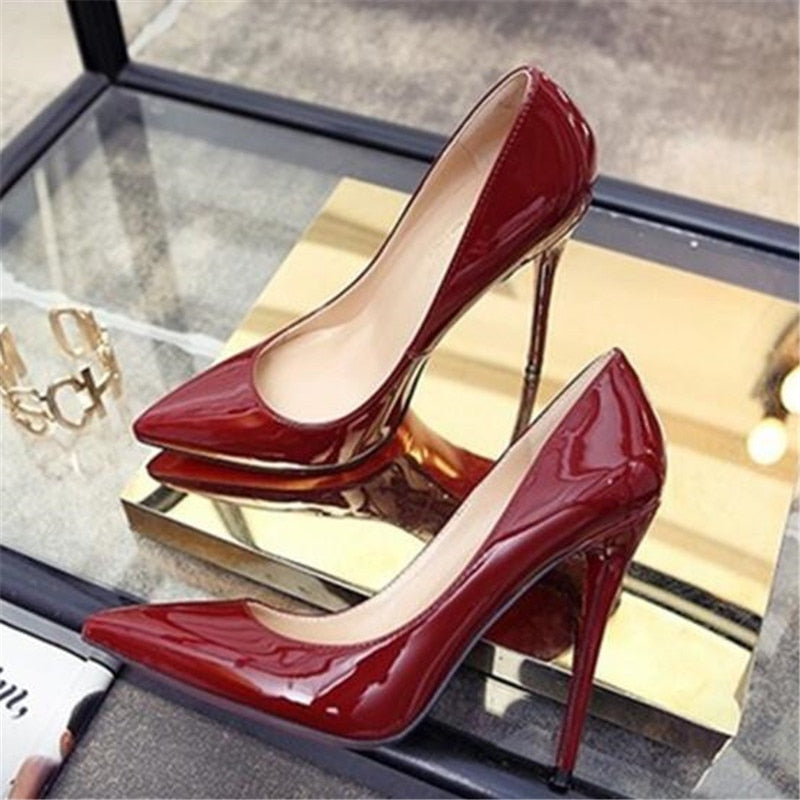 goosudu   Thin heels pointed toe spring and autumn Pumps new nude color pointed women's shoes are sexy and high heels